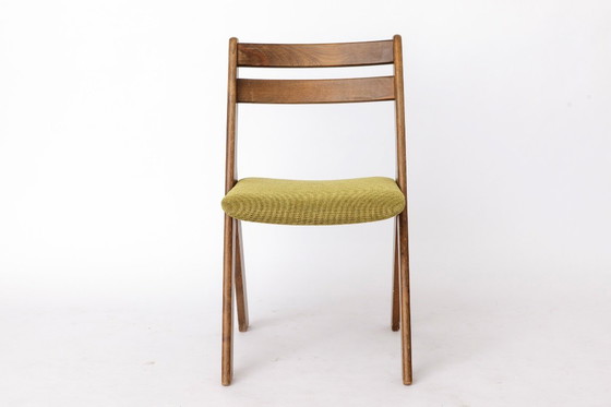 Image 1 of Set van 4 vintage Duitse eetkamerstoelen uit de jaren 70, toegeschreven aan Casala, beukenhout, mid-century modern.