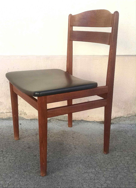 Table à manger 4 à 8 personnes + 4 chaises de Niels Vodder Années 60 – Salles à manger complètes, Wood, Skai (photo 20 of 29)