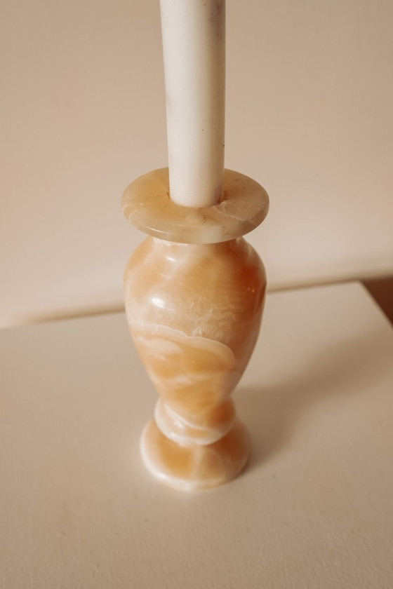 Image 1 of Candeliere vintage in alabastro