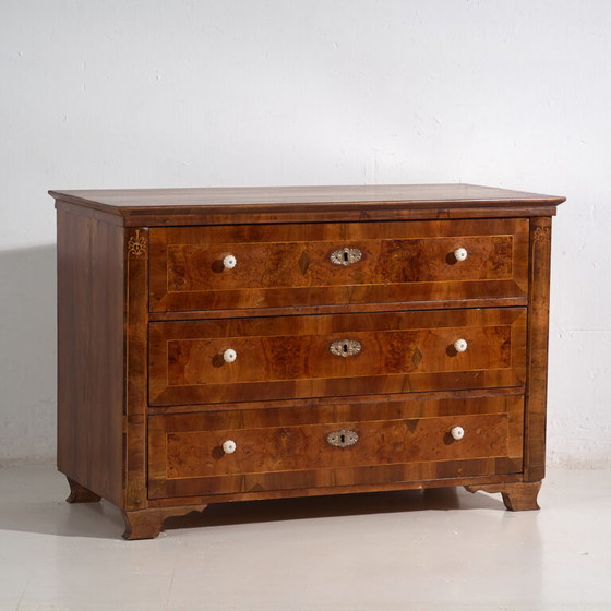 Cassettiera Biedermeier antica a tre cassetti (c.1850) #1 – Cassettiere (photo 7 of 40)