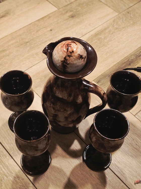 Set vino/liquore vintage Welsh Ewenny Studio Pottery – Bicchieri e caraffe, Ceramica (photo 2 of 5)