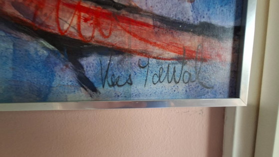 Image 1 of Kees van de Wal - Complete Series of 6 Large Abstract Paintings