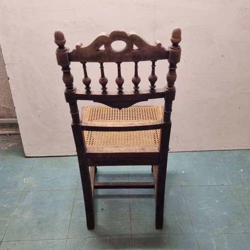 Stuhl Holz & Rattan, Anfang 20.