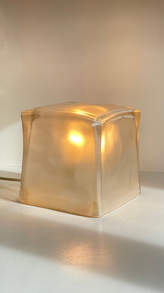 Image 1 of Ice Glass Lamp, Vintage Ikea