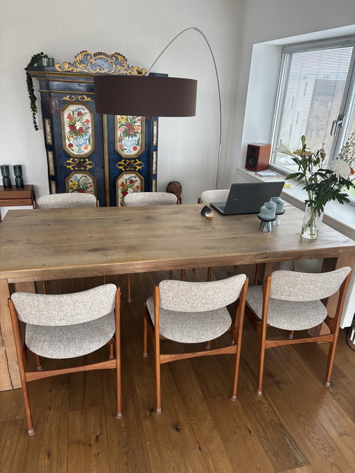 Erik Buch Model 49 Stoelen O.D. Mobler Vintage Nieuwe Stoffering