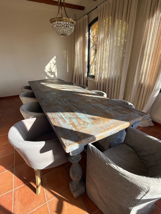 Image 1 of Tavolo in rovere e 10 sedie vintage