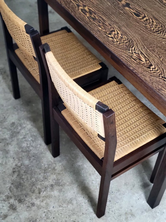 Image 1 of Vintage Wenge dining set by Arnold Merckx for Fristho