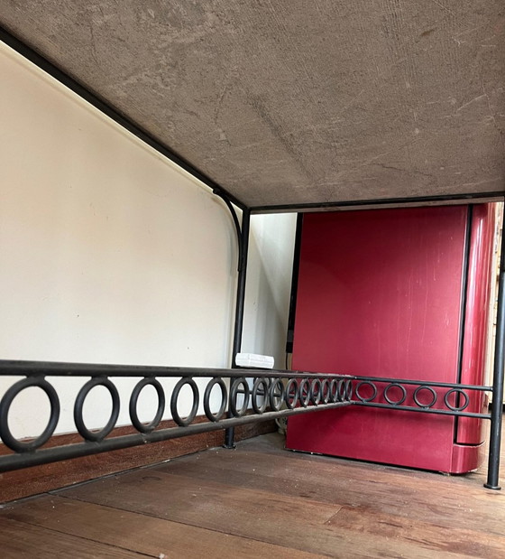 Image 1 of "Pedra-Sabão — Braziliaanse spekstenen tafelblad op smeedijzer | Minas Gerais | 205×85×81 cm"