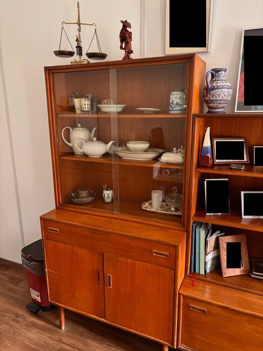 Splendido Mobile a Parete in Teak – wandkast, Glass, Wood
