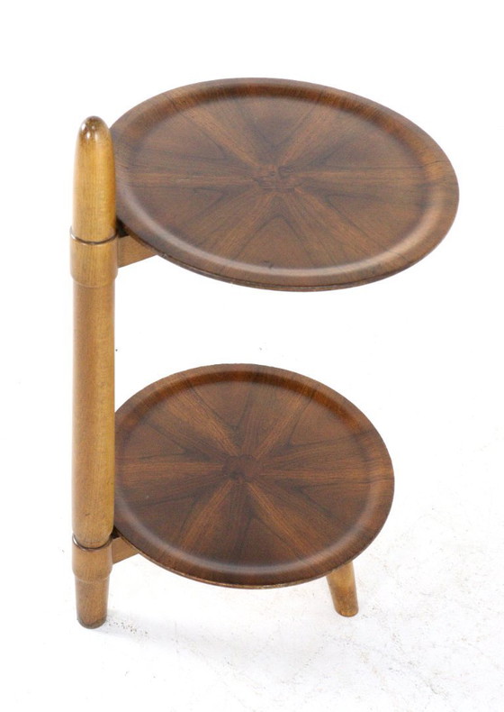Image 1 of Set van 2 Edmund Jørgensen voor Patent ANM bijzettafeltje / nachtkastjes vintage Deens