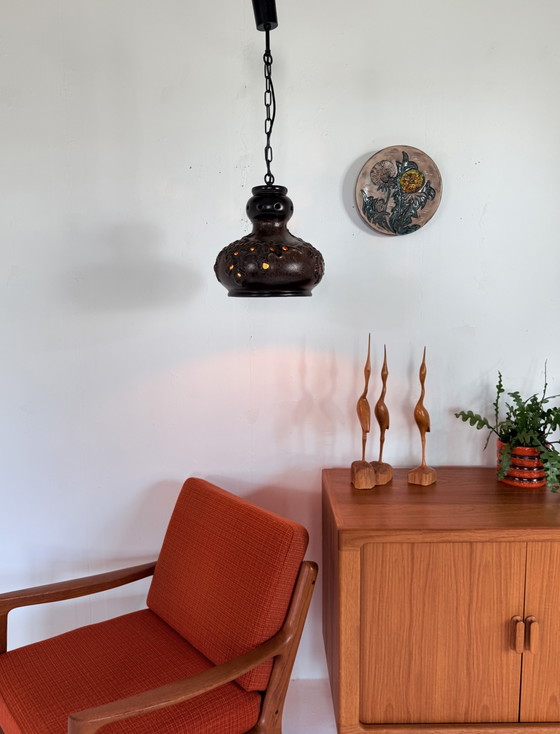 Lampe suspendue vintage en céramique Fat Lava, Richard Essig ‘60 – Suspensions, Ceramic, Metal (photo 11 of 12)
