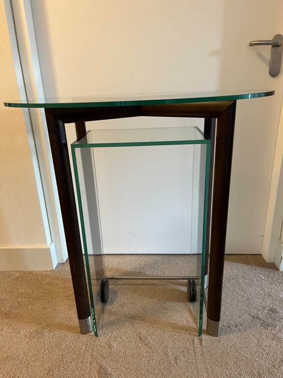 Image 1 of 1991 Fontana Arte , Design Daniella Puppa, set van 3 glazen tafels