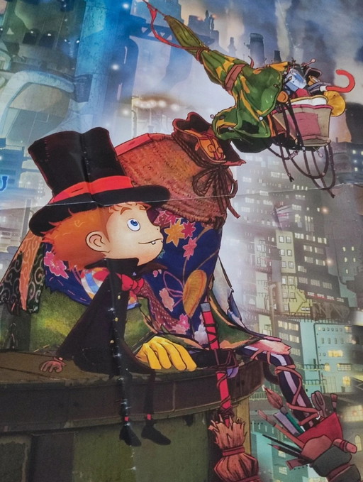 Giant animated film poster