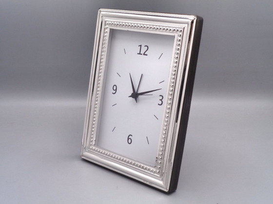 Image 1 of 925 silver alarm clock
