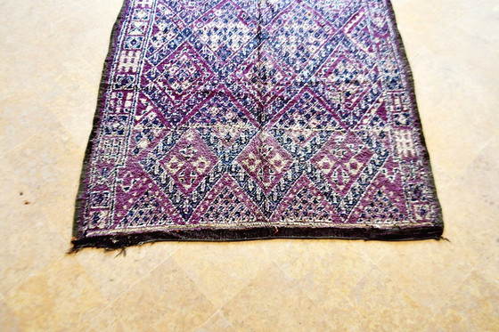 Image 1 of Tapis marocain vintage Beni M'Guild violet - 280 x 160 cm