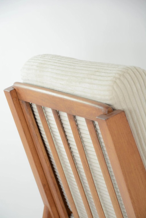 L-vormige corduroy fauteuil