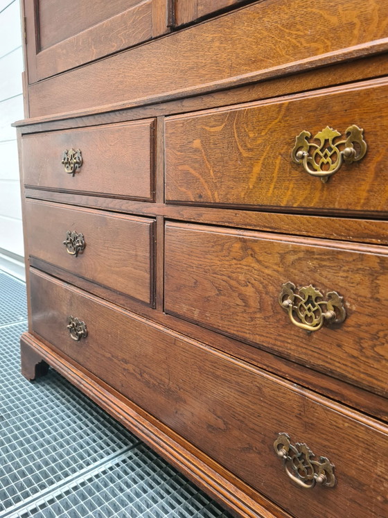 18th century, English sideboard cabinet. Antique cabinet, Wood, Brown (photo 8 of 15)
