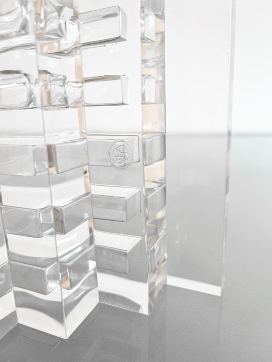 Image 1 of Vintage Guzzini Acrylic Pen Tray Desk Organizer