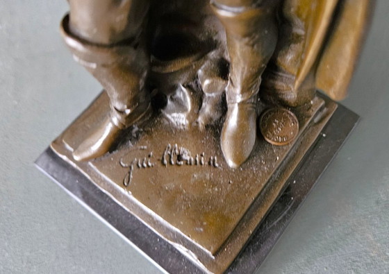 Image 1 of Una statua in bronzo patinato di Napoleone