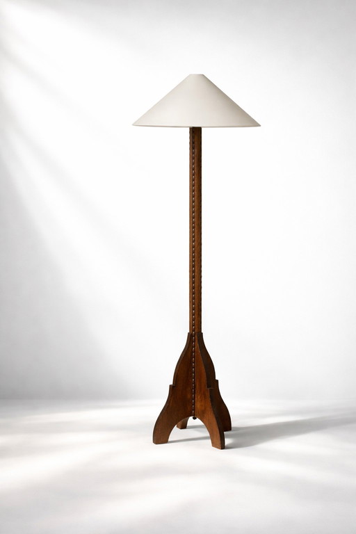 Lámpara de pie Art Déco de la escuela de Ámsterdam