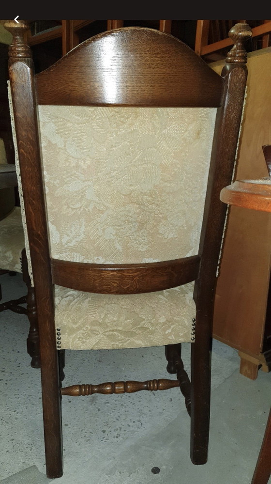 6 Sillas de Comedor Clásicas de Roble – Textile, Wood (photo 5 of 9)