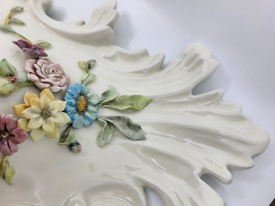 Image 1 of Specchio in ceramica La Farnesiana Parma, Italia, 1950