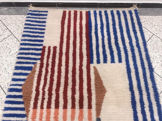 Alfombra bereber tradicional hecha a mano de 150/250 cm. – Aime Té, Wool (photo 3 of 9)