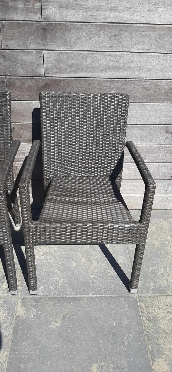 Image 1 of 4 sillas de patio apilables con cojines