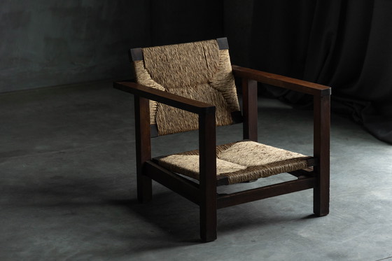 Image 1 of Vintage Rustiek Modernistische Fauteuil, Frankrijk