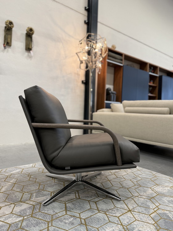 Image 1 of Leolux Kudo Drehstuhl ceras Flint Leder