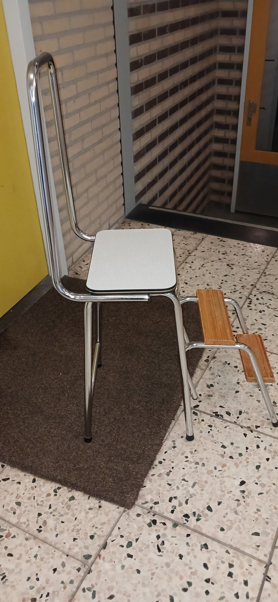 Image 1 of Vintage kitchen step stool/chair by Rego Gilze Holland