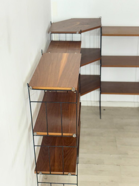 Image 1 of Modulaire wandplank in mid-century stijl - jaren 60 / String Shelf