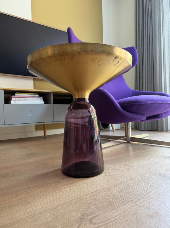 Image 1 of Mesita auxiliar Classicon Bell - Negro, latón y morado