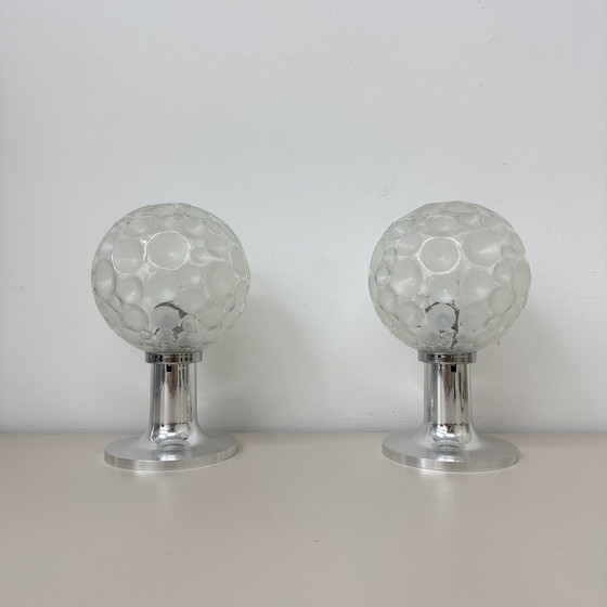 Image 1 of Hustadt leuchten glass table lamps , 1970s