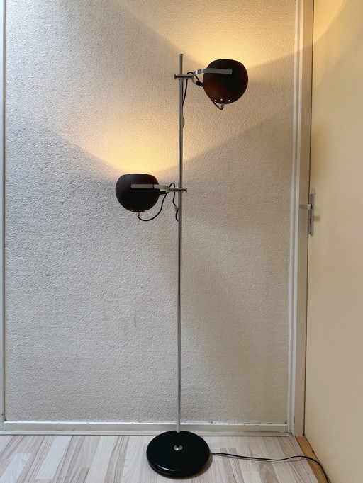 Vintage Herda Bollamp Eyeball Lamp Brown 