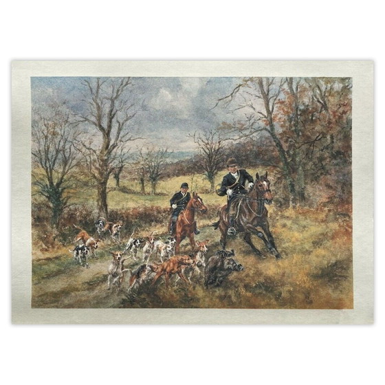 Image 1 of Emmanuel Frachon, Hunting with hounds, screenprint, 1995