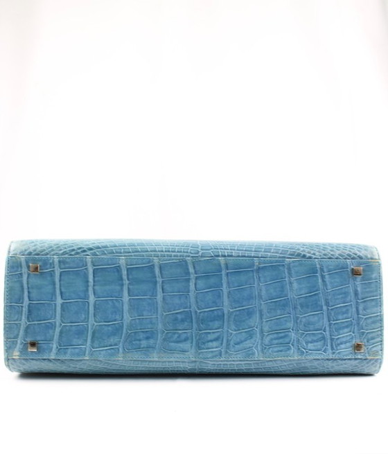 Image 1 of Brioni Tote Bag Blue Crocodile