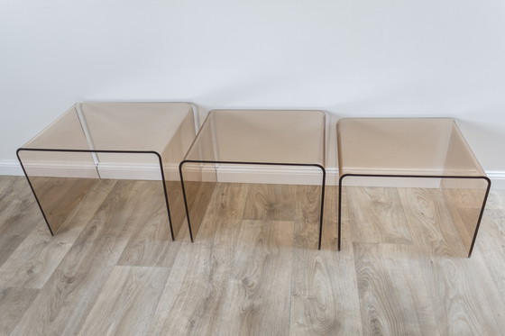 Image 1 of Plexi nesting tables - Michel Dumas (attributed) - 1970s - France