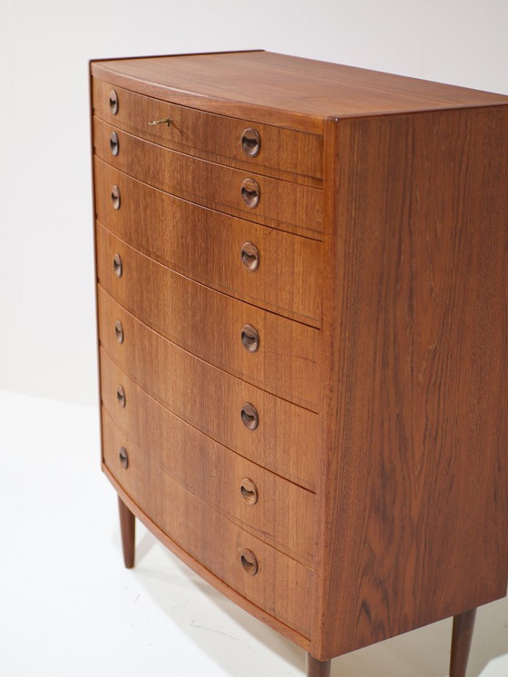 Image 1 of Hoge ladekast teakhout Deens vintage 1960s