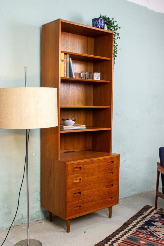 Image 1 of Vintage boekenkast, dressoir, bijzettafel, teak, Hundevad Deens