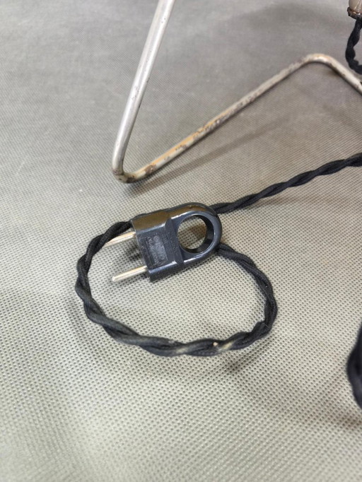 Applique murale Art déco cubiste tchèque, métal et bois, années 1930