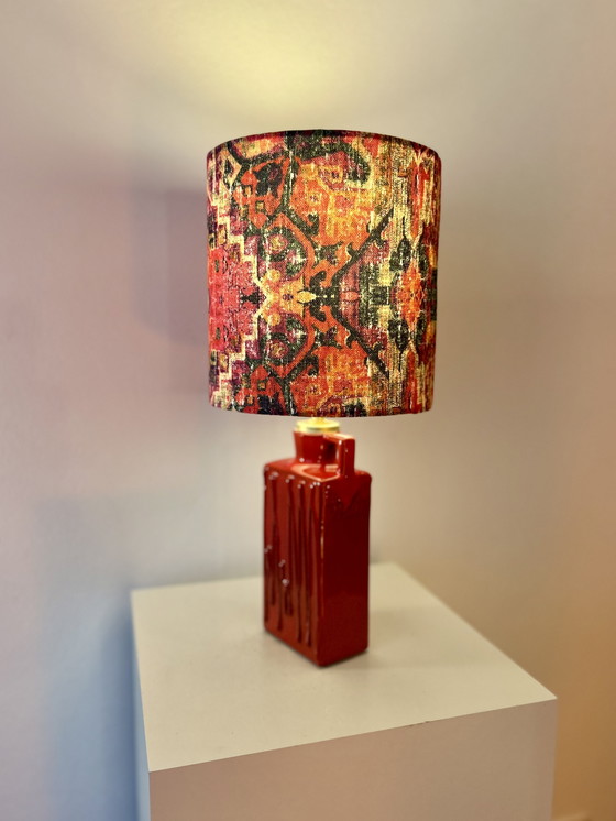 Image 1 of Moderne draadloze tafellamp - gemaakt van een vaas uit de jaren 70 - West-Duits aardewerk