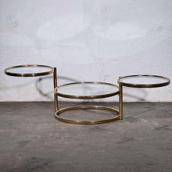 Milo Baughman messing salontafel, jaren 60 – Nachtkastjes, Glass, Brass (photo 6 of 8)