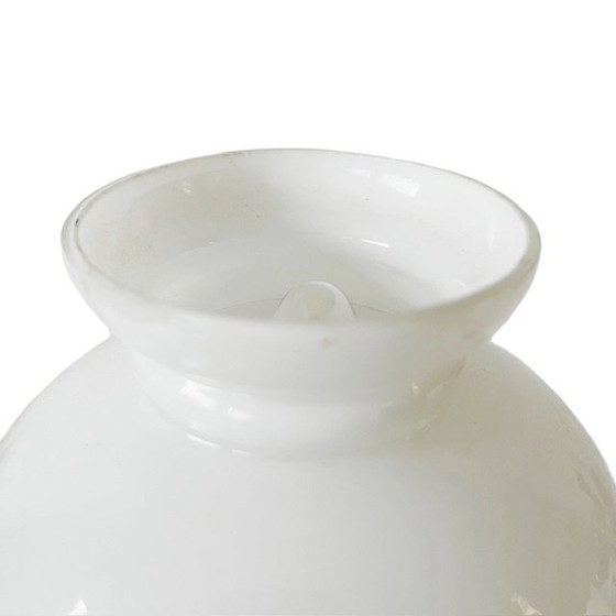 Image 1 of Antike elektrische, umgebaute Öllampe aus Messing und türkisfarbenem Glas, upgecycelt um 1900