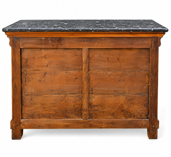 Louis-Philippe Stil Sekretär-Kommode 19. Jahrhundert Nussbaum- und Maserholzfurnier – Kommoden, Wood (photo 9 of 9)
