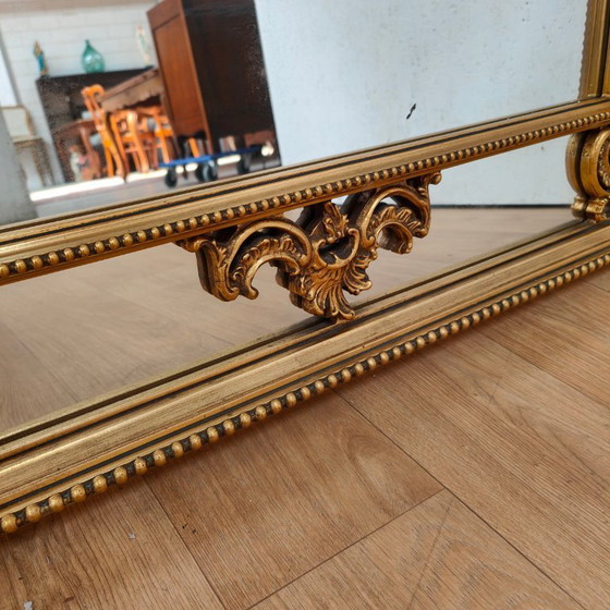Image 1 of Vintage Goudkleurige Barok Rococo spiegel schouwspiegel