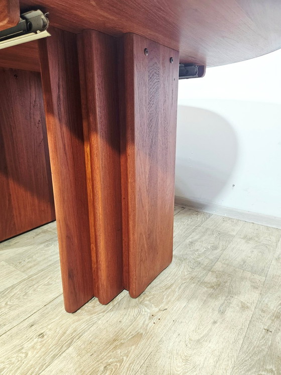 Mid-Century Uitschuifbare Tafel in Teak S. Burchardt-Nielsen, Denemarken, jaren 80 – Eettafels (photo 9 of 19)