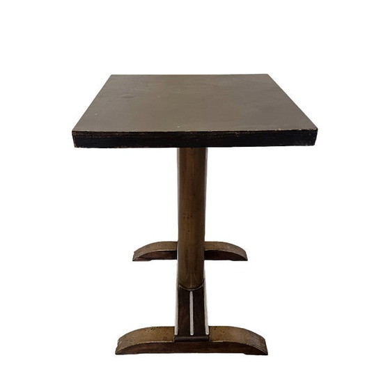 Image 1 of Table de café Art déco française à plateau carré, années 1930/40