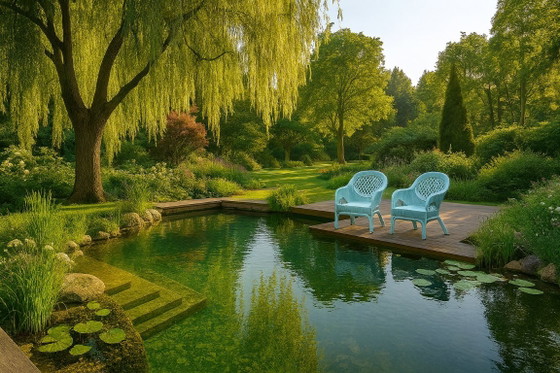 Image 1 of 2 x Mesch rattan charm armchairs