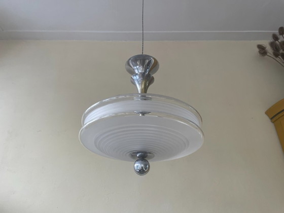 Image 1 of Hanging lamp Ceiling lamp Scale lamp art deco 1930 French
